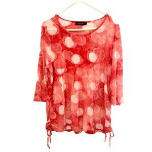 Creation pink-ish three quarter length sleeve top.